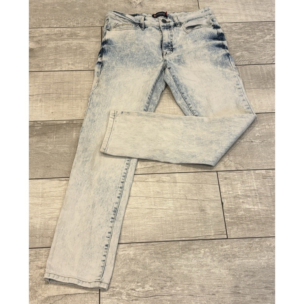 Southpole Men's Jeans 30 X 29 Light Wash Skinny Stretch Streetwear 90's Grunge
